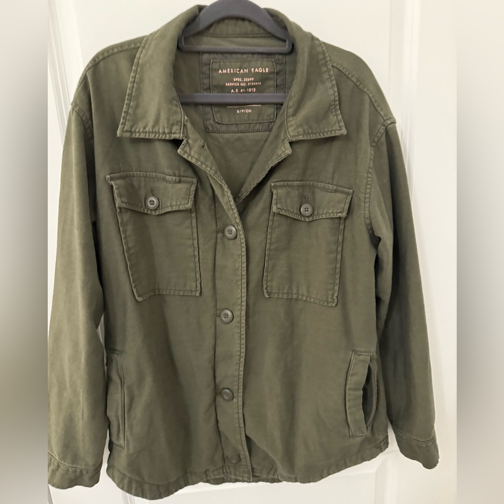 American Eagle Army Green light jacket, size S